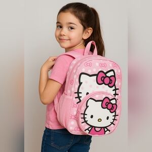 Hello Kitty Pink Backpack with Detachable Lunchbox
